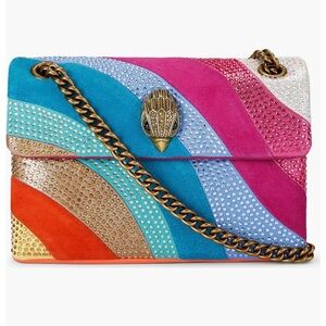 Kurt Geiger Multicolor Crystal Embellished Shoulder Bag